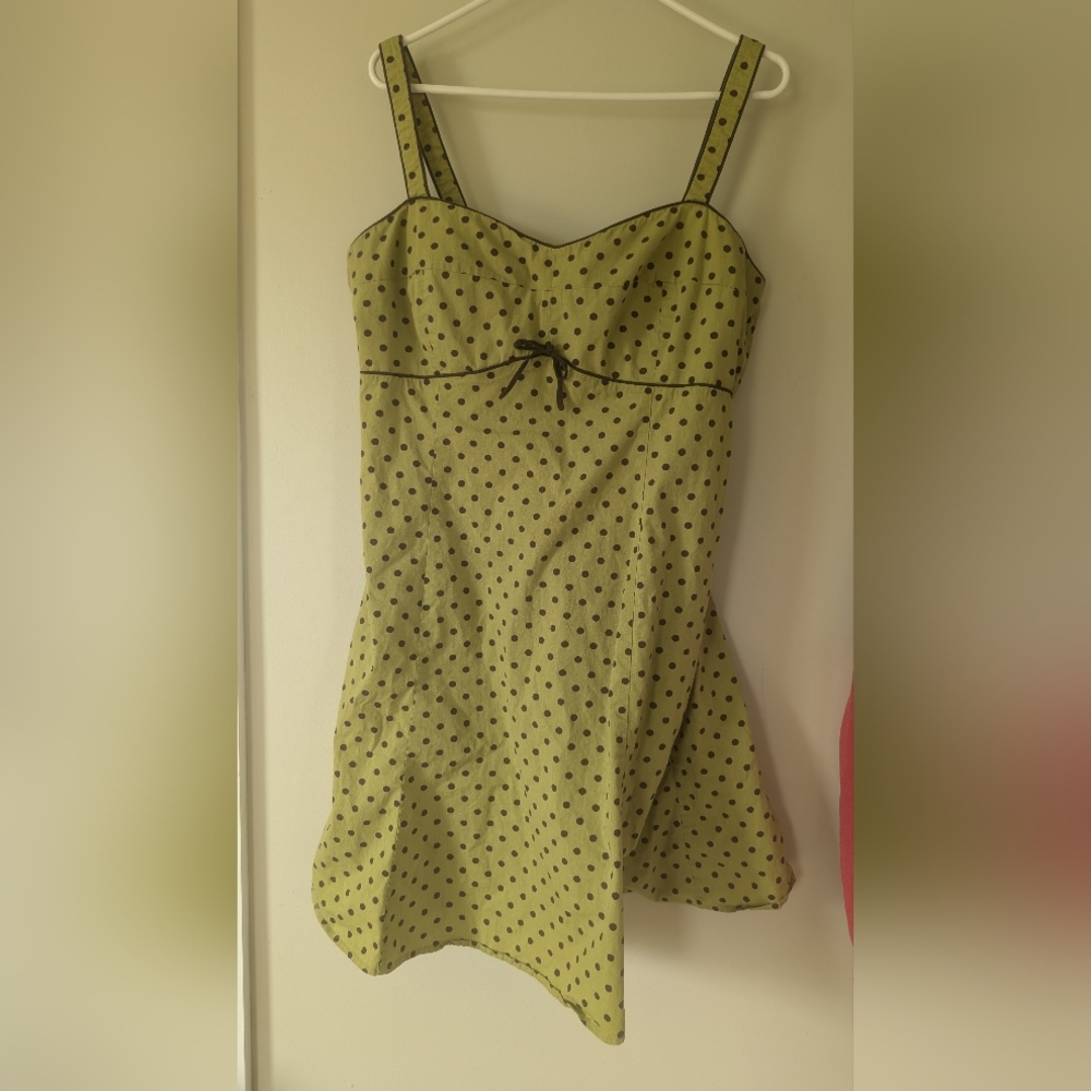 Cute Green Polkadot Dress